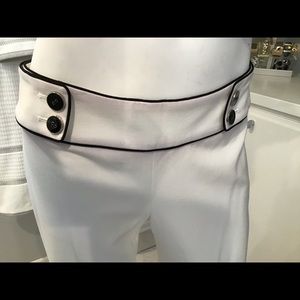 Black and white trouser style pants.